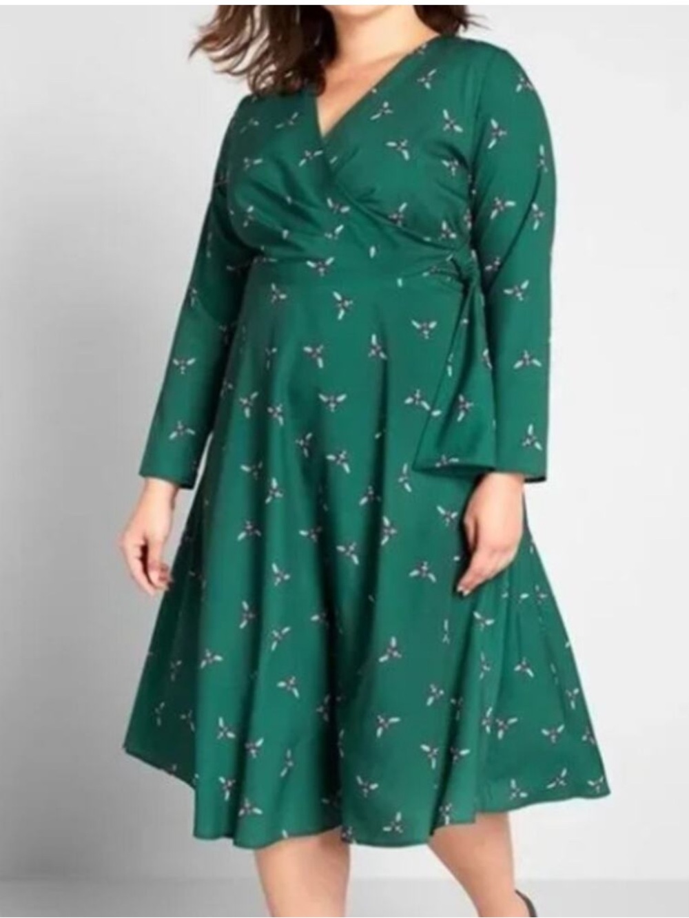 Anthropologie Hutch Just Bee Yourself Faux Wrap Midi Dress Size 18